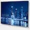 Designart - Blue Chicago Skyline Night - Cityscape Photo Canvas Print